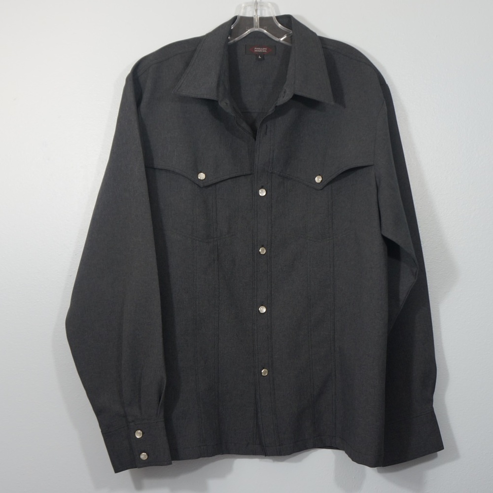 Phillipe Marcel Long Sleeve Pearl Button Shirt Size Large